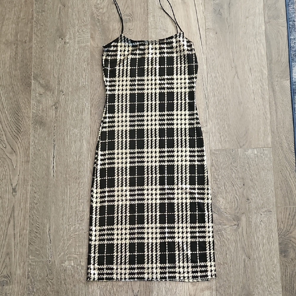 Plaid Spaghetti Strap Dress